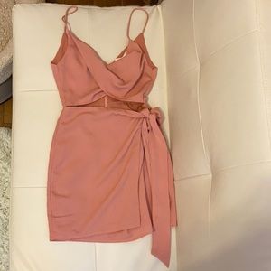 Superdown Cut Out Wrap Skirt Dress